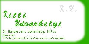 kitti udvarhelyi business card